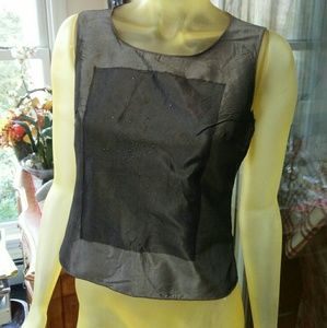 Rozae Nichols Metallic Silk Shell Size 4